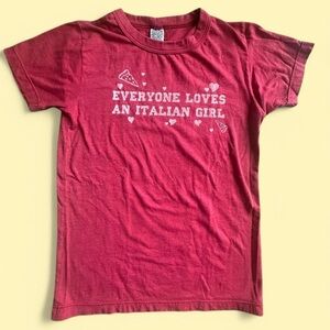 Urban Outfitters Everyone loves an Italian Girl red t-shirt, GUC, size S